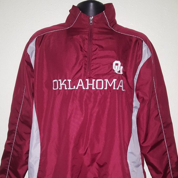 Oklahoma Sooners 1/4 zip pull over windbreaker - Picture 2 of 8
